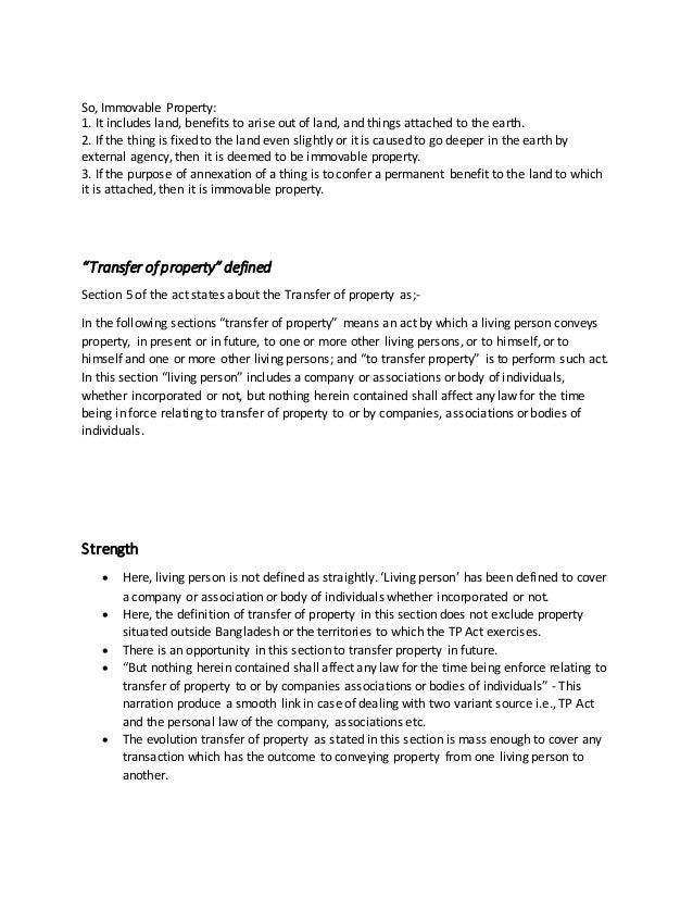 Transfer Of Property Act 1882 Pdf